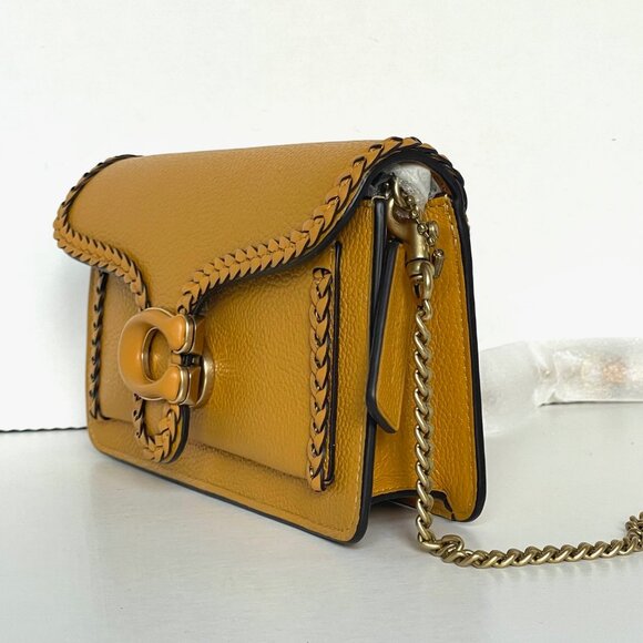 Coach Tabby Chain Clutch Braided Buttercup Leather CJ863 Crossbody Chain ORGPKG - Picture 8 of 14